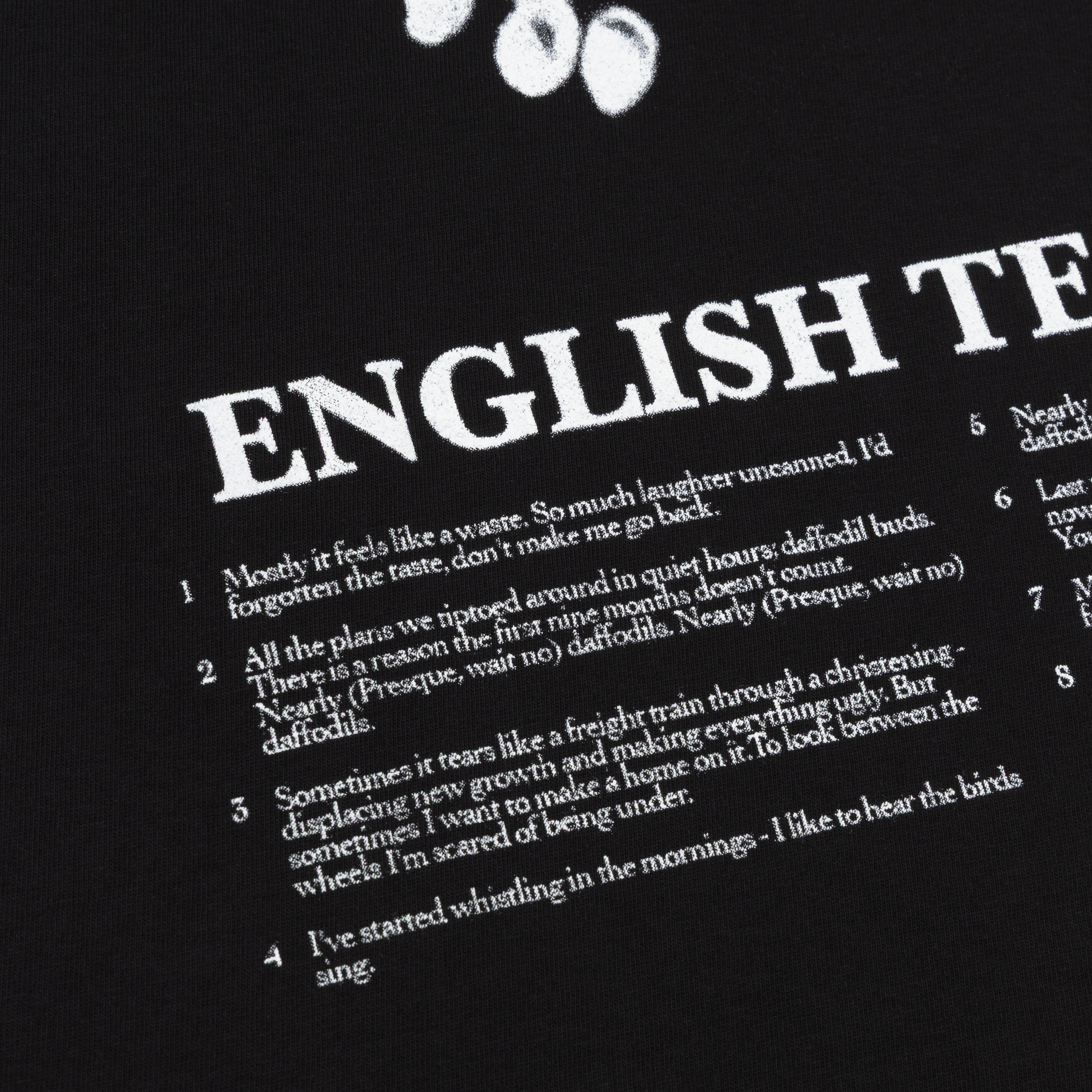 English Teacher - Nearly Daffodils Black T-Shirt