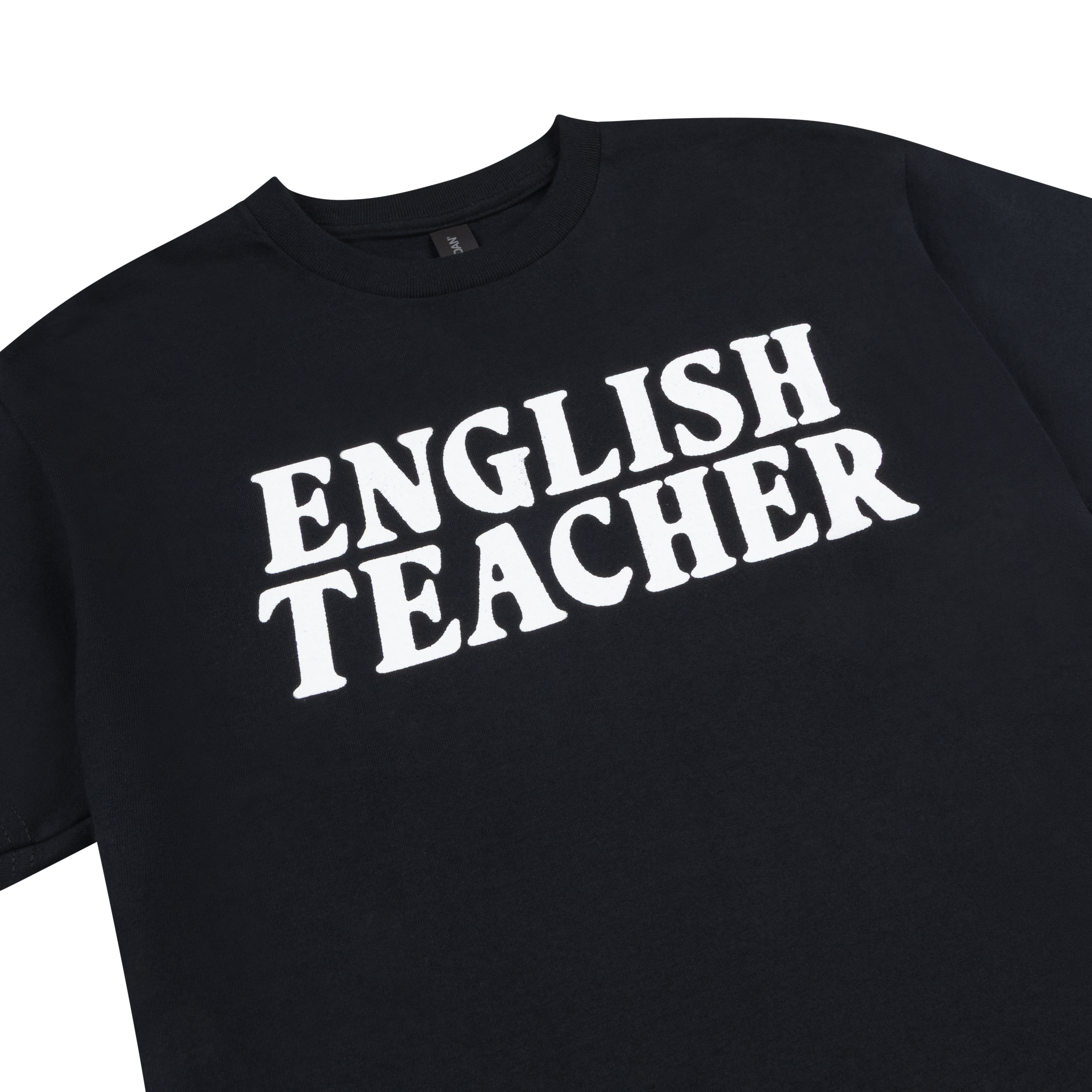 English Teacher - Black Puff Print Logo T-Shirt